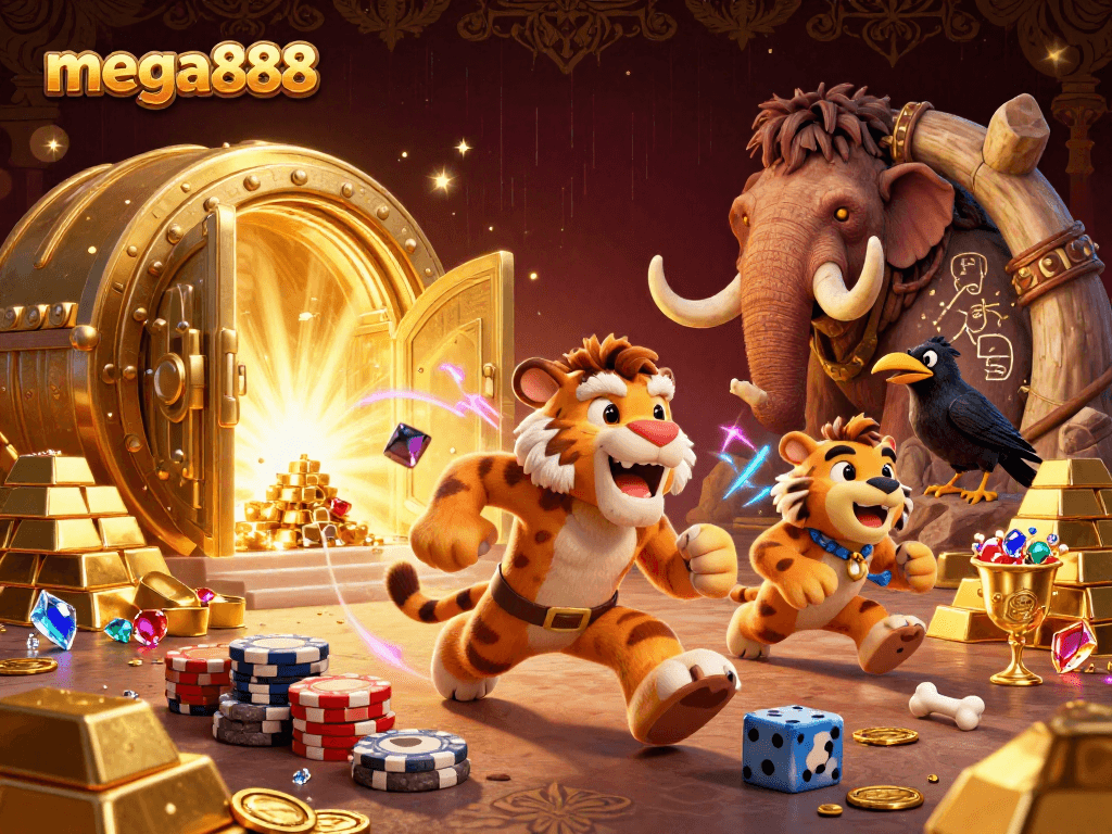 Mega888 menawarkan permainan kasino yang menyeronokkan dengan peluang kemenangan besar dalam ilustrasi 3D epik.
