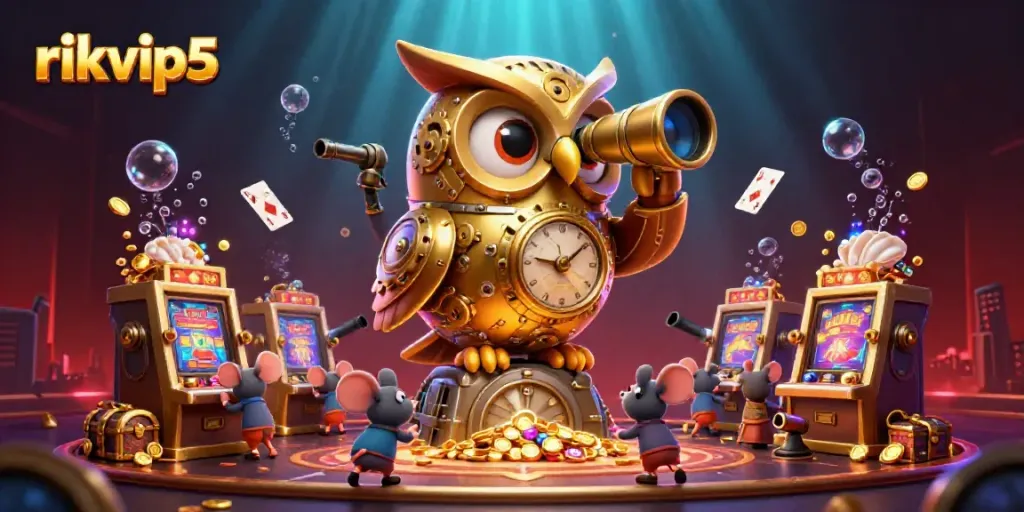 Engage in thrilling gameplay at rikvip5 with vibrant characters and exciting casino elements.