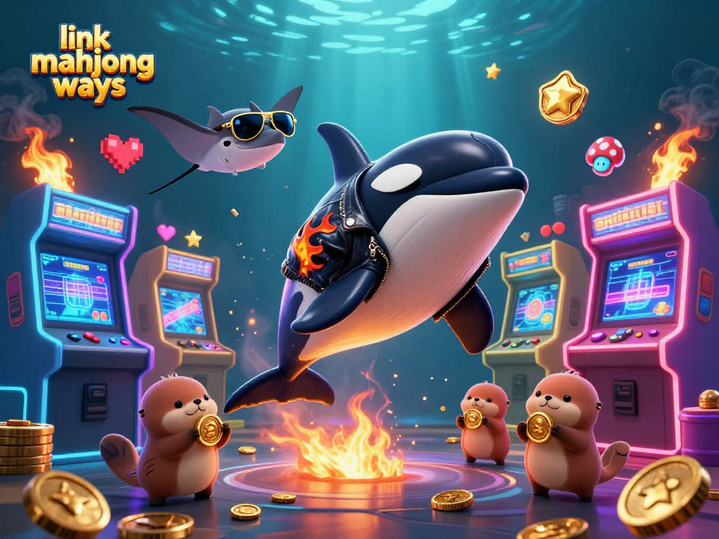 Play and win with link mahjong ways, featuring a vibrant underwater casino scene.