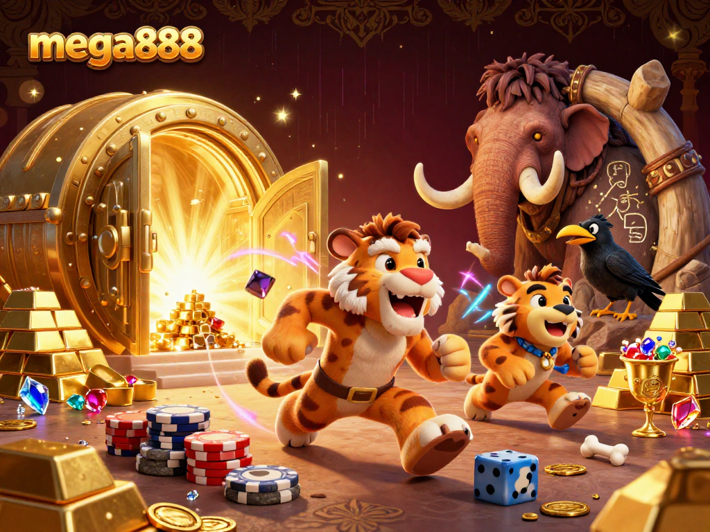 Mega888 menawarkan permainan kasino yang menyeronokkan dengan peluang kemenangan besar dalam ilustrasi 3D epik.